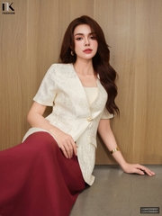 Blazer cộ gấm 2 lớp sang xịn, trẻ trung LUAK2508001