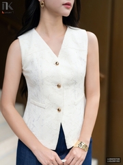 Áo gile ren kiểu cách trang nhã, hiện đại LUSM2507036