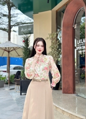 NK Fashion Áo Sơ Mi Hoa Cổ Tàu Bèo Thanh Lịch, Nữ Tính NKSM2310016
