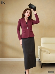 Vest cổ leo cúc đơn thanh lịch, duyên dáng LUAK2509003