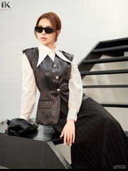 Gile peplum 2 nắp túi dáng vai chờm tôn eo, trẻ trung LUSM2507005