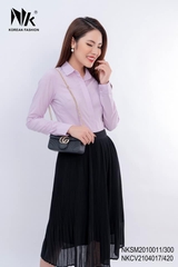 Áo Sơ Mi Dài Tay Cổ Đức Nẹp Dấu Khuy cơ bản phù hợp nhiều kiểu dáng NKSM2010011 ( Ko kèm QU/CV/PK)