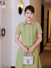 Set Chân Váy Xoè Dài Và Sơ Mi Mí Dọc Thân Công Sở Nữ NKBD2502003 ( Gồm cả áo + CV)