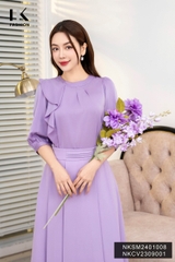 NK Fashion Áo Sơ Mi Lụa Cổ Tàu Bèo Lệch Ly Cổ Sang Trọng, Thanh Lịch NKSM2401008