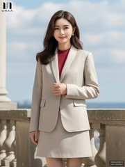 Vest cổ ve liền kiểu dáng thoải mái, siêu sang và dễ mặc UNAK2509010