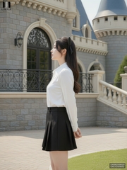 Sơ mi bấu mí cửa tay đơn giản, dễ thương UNSM2508020