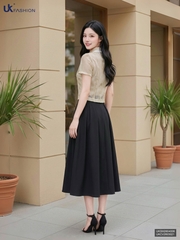 Áo ren cổ đức croptop trẻ trung xinh xắn dễ phối đồ UKSM2604008