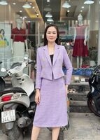 NK FASHION Áo Khoác Dạ Text Cô Ve 6 Cúc Đồng Cao Cấp, Dáng Ngắn Sang Trọng NKAK2311001