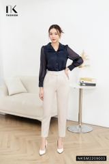 Quần Baggy Nữ Thiết Kế Vạt Kiểu NK FASHION Chất Vải Mềm Mịn Thoáng Mát, Kiểu Dáng Trẻ Trung Hiện Đại UKQU2212004