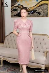 Đầm Bút Chì Gấm NK Fashion cao cấp, cực hack dáng cho mọi cô gái NKDV2212003