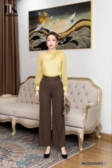Áo Sơ Mi Dài Tay Tơ Nơ Cổ NK Fashion Công Sở Nữ Thanh Lịch Vải Mềm Mịn NKSM2303001