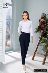 NK FASHION Quần Ống Đứng Cạp Kiểu Hai Cúc Đồng NKQU2302004