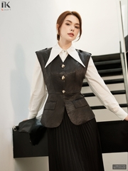 Gile peplum 2 nắp túi dáng vai chờm tôn eo, trẻ trung LUSM2507005