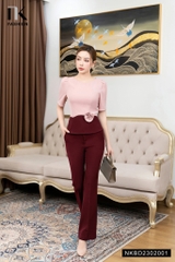 Bộ Đồ Phối Màu Hoa Eo NKBD2302001