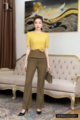 Bộ Đồ Phối Màu Hoa Eo NKBD2302001
