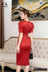 Đầm Bút Chì Gấm NK Fashion cao cấp, cực hack dáng cho mọi cô gái NKDV2212003