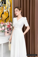 Đầm Xòe NK Fashion Thanh Lịch Cho Nàng Diện Chốn Văn Phòng, Vừa Đẹp, Vừa Vô Cùng Thoải Mái NKDV2302002