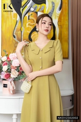 Đầm Xòe NK Fashion Thanh Lịch Cho Nàng Diện Chốn Văn Phòng, Vừa Đẹp, Vừa Vô Cùng Thoải Mái NKDV2302002