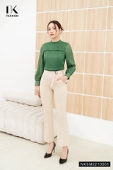 NK FASHION Áo Sơ Mi Dài Tay Bèo Ngực NKSM2210001