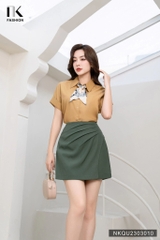 NK FASHION Quần Giả váy Xếp Sườn  NKQU2303010