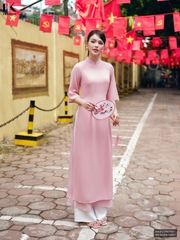 Áo dài 2 tà tơ ánh kim xinh điệu NKDV2507001 ( ko kèm quần + PK)