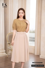 Áo Sơ Mi Cộc Tay Cổ Xếp 3 Cúc NKSM2303005