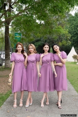 Đầm A Rút Eo Nữ Tính, Hack Dáng NK - Fashion NKDV2303001