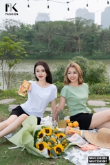 Thun Cổ Thuyền Vai Chờm Xếp Gấu NK - Fashion NKAT2303002