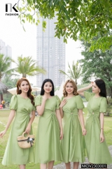 Đầm A Rút Eo Nữ Tính, Hack Dáng NK - Fashion NKDV2303001