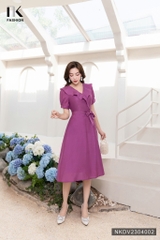 Đầm Xòe Bèo Xếp Eo Thương Hiệu NK - Fashion NKDV2304002