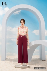 NK FASHION Áo Sơ Mi Dài Tay Hoa Bèo Cổ Đức NKSM2302015
