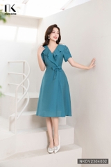 Đầm Xòe Bèo Xếp Eo Thương Hiệu NK - Fashion NKDV2304002