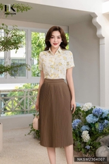 Sơ Mi Hoa Cổ Đức Cộc Tay NK Fashion Vừa Đẹp Vừa Thanh Lịch NKSM2304007
