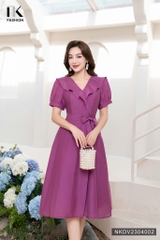 Đầm Xòe Bèo Xếp Eo Thương Hiệu NK - Fashion NKDV2304002