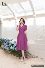 Đầm Xòe Bèo Xếp Eo Thương Hiệu NK - Fashion NKDV2304002