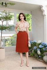 Sơ Mi Hoa Cổ Đức Cộc Tay NK Fashion Vừa Đẹp Vừa Thanh Lịch NKSM2304007
