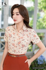 Sơ Mi Hoa Cổ Đức Cộc Tay NK Fashion Vừa Đẹp Vừa Thanh Lịch NKSM2304007