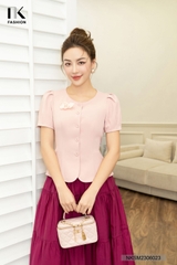 Áo Sơ Mi Dáng Peplum Cổ Tròn Thanh Lịch NKSM2306023