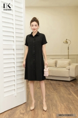 Đầm Cổ Đức 2 Túi Ngực Vai Chờm NK Fashion Thiết Kế Trẻ Trung, Thanh Lịch NKDV2306001