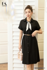 Đầm Cổ Đức 2 Túi Ngực Vai Chờm NK Fashion Thiết Kế Trẻ Trung, Thanh Lịch NKDV2306001