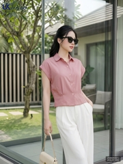 Sơ mi cổ sen vai chờm UKSM2606012 ( Áo rời ko kèm CV/QU/PK)