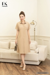 Đầm Cổ Đức 2 Túi Ngực Vai Chờm NK Fashion Thiết Kế Trẻ Trung, Thanh Lịch NKDV2306001