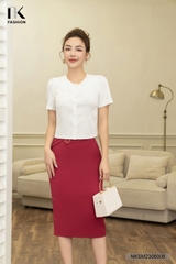 Áo Sơ Mi Croptop Cổ Tròn Chuẩn Style Hàn NKSM2306008