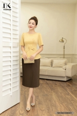 Áo Sơ Mi Dáng Peplum Hoa Chéo Thân NKSM2306001