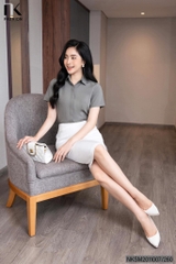 Áo Sơ Mi Cổ Đức Cộc Tay Dáng Cơ Bản nhiều màu sắc, phù hợp nhiều kiểu dáng NKSM2011007