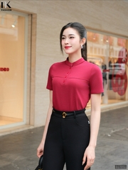 Áo Thun Cổ Tàu Basic, Trẻ Trung, Nữ Tính, Chất Vải Mềm Mại NKAT2502010