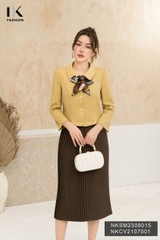 Áo Kí Giả Cổ Sen Thanh Lịch NKSM2308015