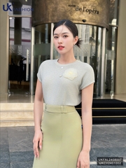 Áo Len Cổ Trơn Vai Chờm UK FASHION Thời Trang Công Sở Trẻ Trung, Đơn Giản, Vải Mềm Mịn UKFAL2408007