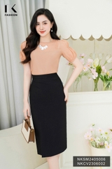 Áo Sơ Mi Tơ Nhũ Bấu Mí NK Fashion Công Sở Nữ Thanh Lịch Thời Trang Vải Mềm Mịn NKSM2405006