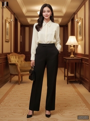 Sơ mi lụa mí vạt thân Unaa xinh xắn, dịu dàng, thanh lịch UNSM2509005